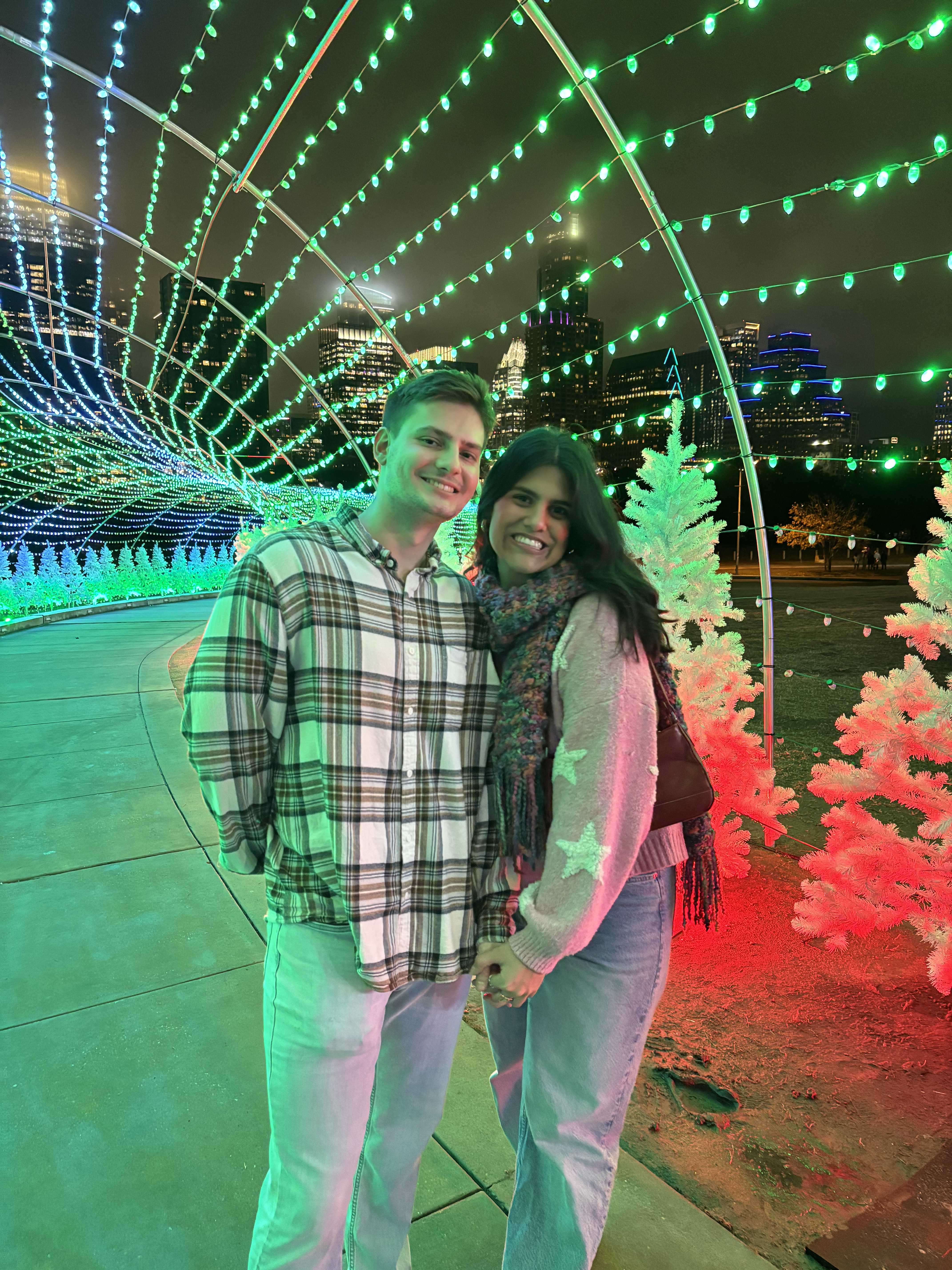 Christmas lights green